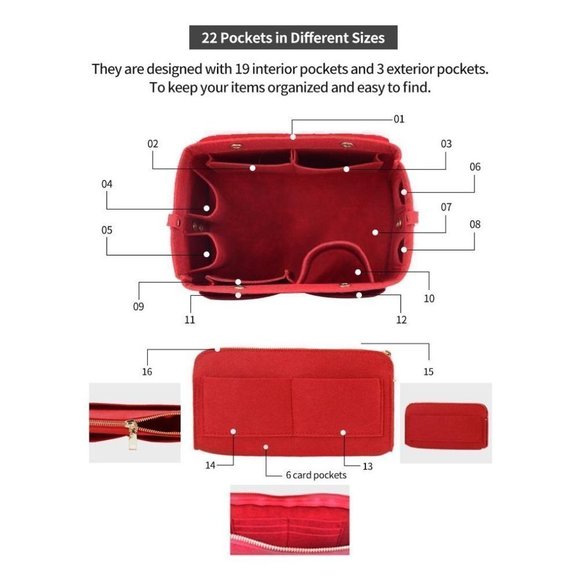 Purse Organizer Insert speedy 25 PM for Louis Vuitton BEIGE - Picture 7 of 10